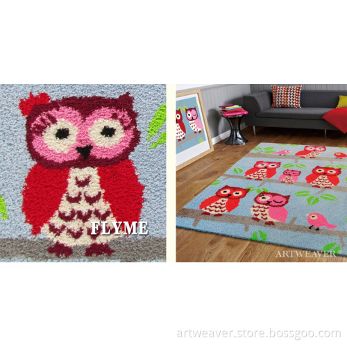 Owl Pattern Children's Bedroom Rug